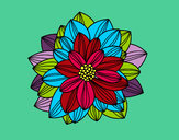 Dibujo Flor de dalia pintado por cami1721