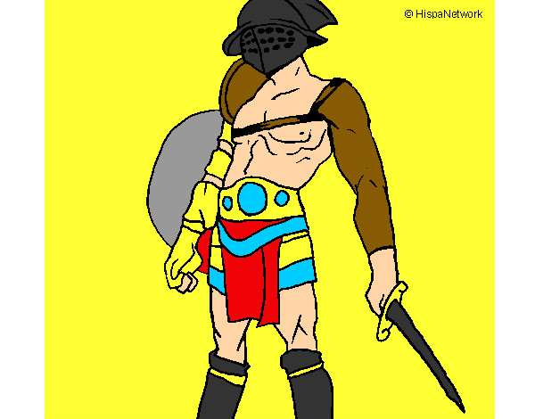 Dibujo Gladiador pintado por bgonzalez