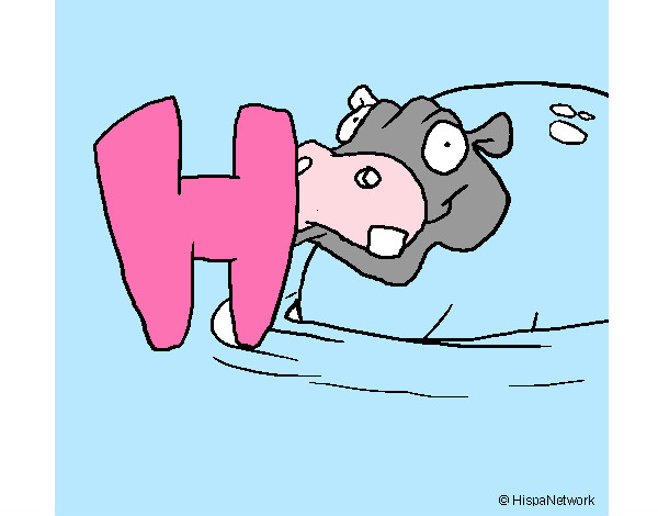 Dibujo Hipopótamo 1 pintado por barcelona1
