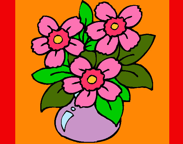 Dibujo Jarrón de flores pintado por Profga