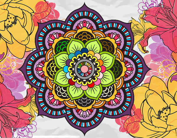 Dibujo Mandala flor oriental pintado por VIRGINIA33