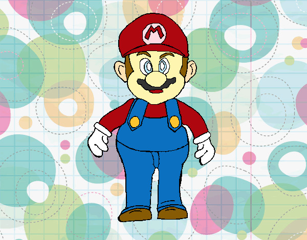 Dibujo Mario pintado por cangejo435