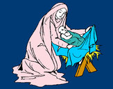 Dibujo Nacimiento del niño Jesús pintado por elisamanda