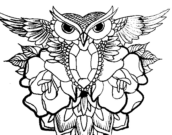 Dibujo Símbolo búho pintado por kariett