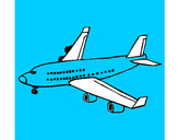 Dibujo Avión de pasajeros pintado por Richilopez