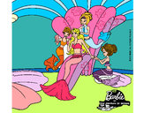 Dibujo Barbie princesa sirena pintado por Aleina