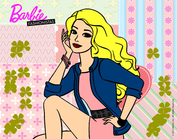Dibujo Barbie súper guapa pintado por jusiyu