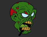 Dibujo Cabeza de zombi pintado por orilucia