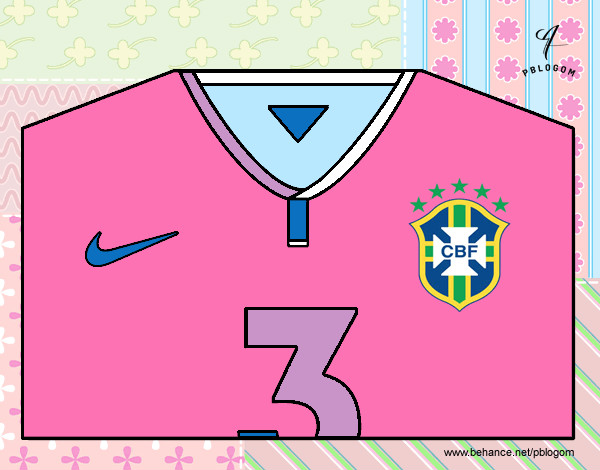 Dibujo Camiseta del mundial de fútbol 2014 de Brasil pintado por 1970