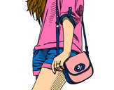 Dibujo Chica con bolso pintado por miikyy 