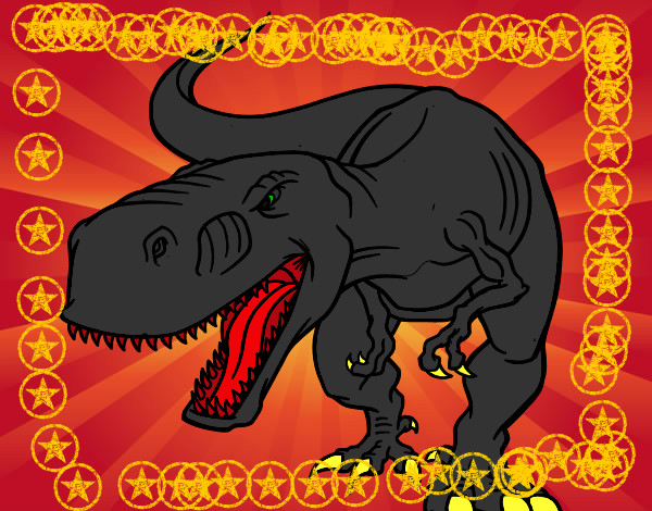 Dibujo Dinosaurio enfadado pintado por nicoelcapo