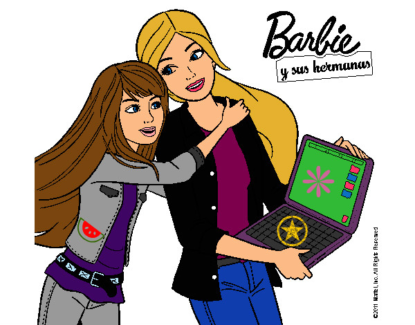 Dibujo El nuevo portátil de Barbie pintado por odarleny12