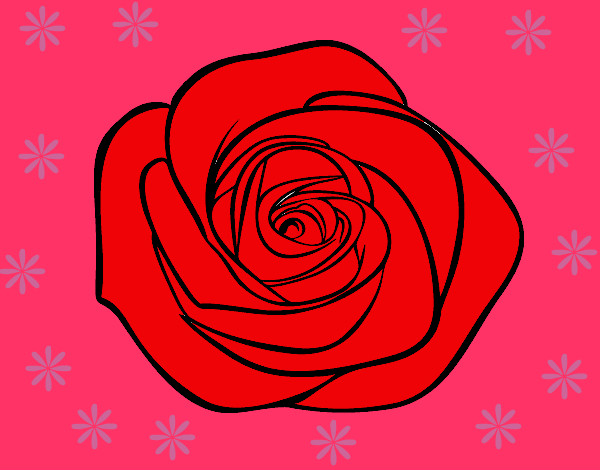 Dibujo Flor de rosa pintado por ureta