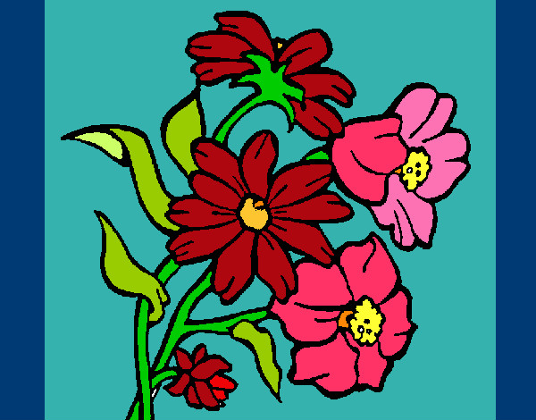 Dibujo Flores pintado por Profga