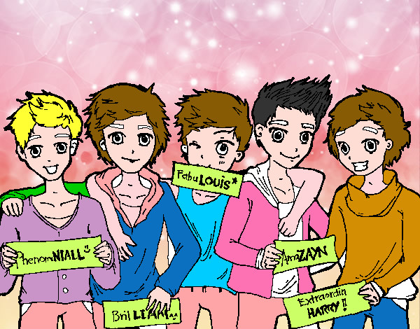 Dibujo Los chicos de One Direction pintado por direction2
