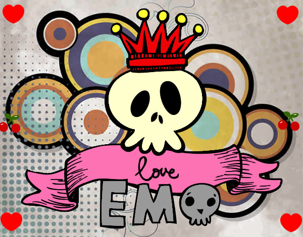 Dibujo Love Emo pintado por falizx39