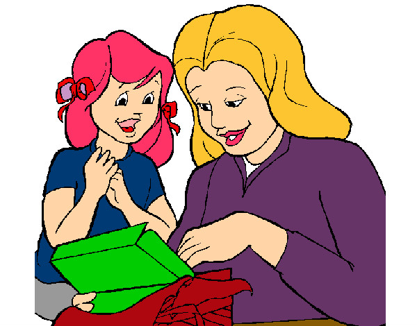 Dibujo Madre e hija pintado por sarash