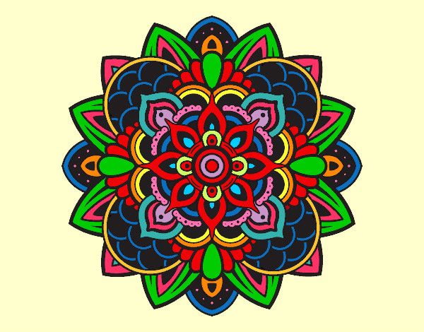 Dibujo Mandala decorativa pintado por PHONSO