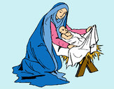 Dibujo Nacimiento del niño Jesús pintado por Egroj