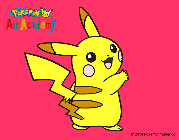 Dibujo Pikachu de espaldas pintado por founty