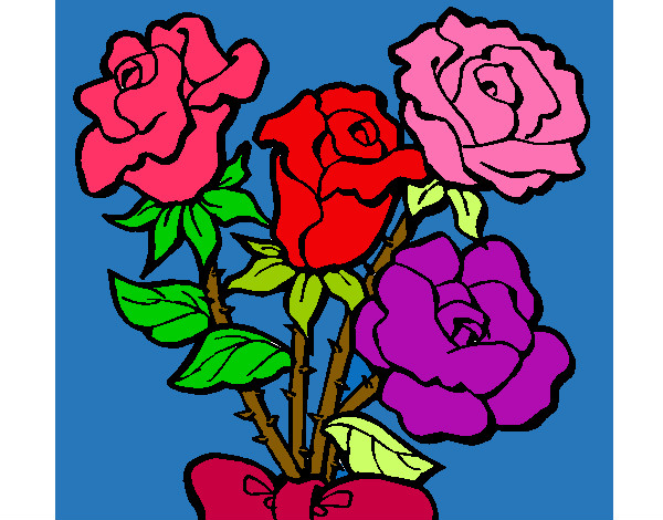 Dibujo Ramo de rosas pintado por maica14