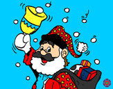 Dibujo Santa Claus y su campana pintado por daniygibi1