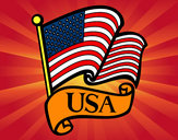 Dibujo Bandera de los Estados Unidos pintado por PokefanP