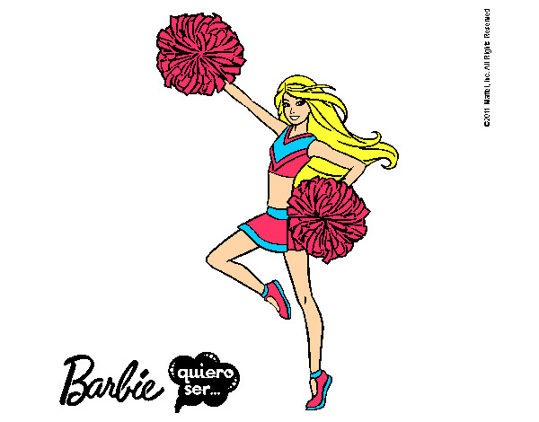 Dibujo Barbie animadora pintado por lauriskath