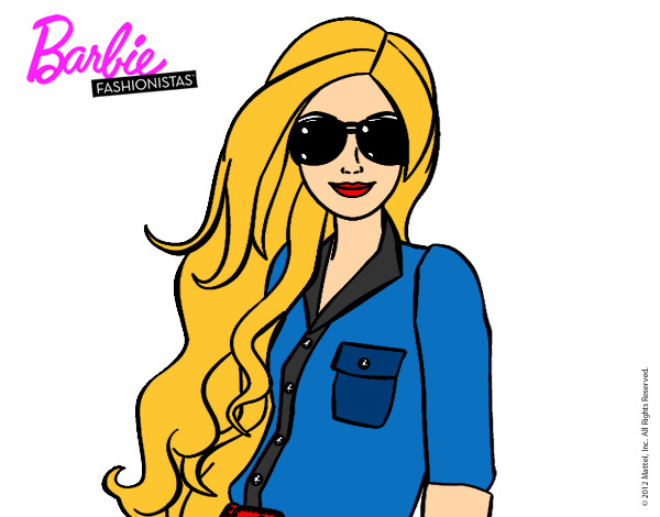 Dibujo Barbie con gafas de sol pintado por lauriskath