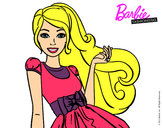 Dibujo Barbie con su vestido con lazo pintado por linda01