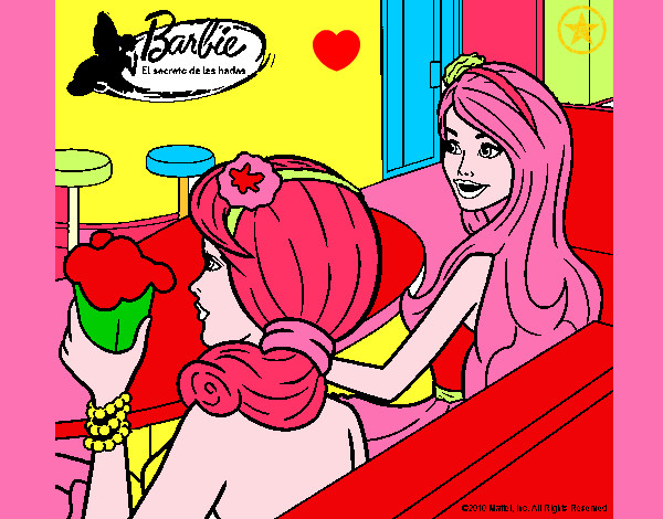 Barbie en una heladería
