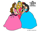 Dibujo Barbie y sus amigas princesas pintado por lauriskath