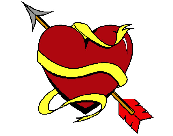 Dibujo Corazón con flecha pintado por sylvi