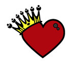 Dibujo Corazón coronado pintado por lauriskath