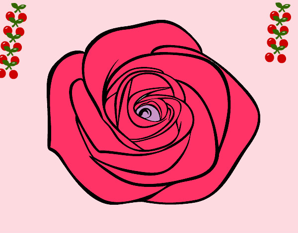 Dibujo Flor de rosa pintado por martind
