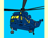 Dibujo Helicóptero al rescate pintado por mendieta