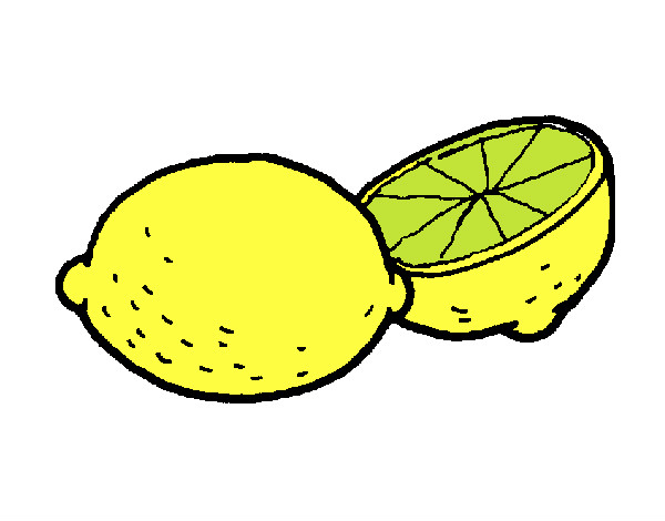 Dibujo limón pintado por EESganer