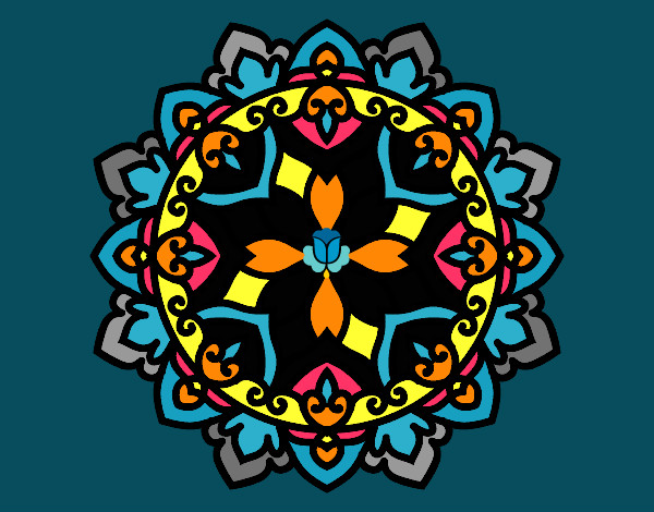 Dibujo Mandala celta pintado por blanca