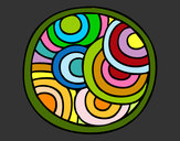 Dibujo Mandala circular pintado por chvilella
