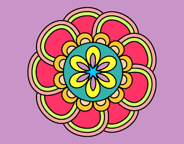 Dibujo Mandala de pétalos pintado por chvilella