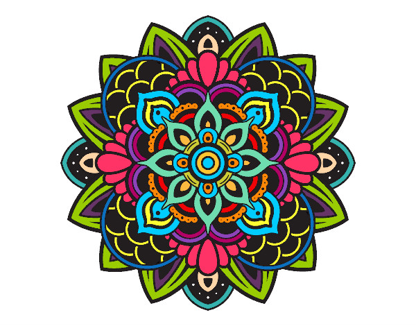 Dibujo Mandala decorativa pintado por KunKai