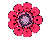 Dibujo Mandala en forma de flor pintado por LauM