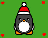 Dibujo Pingüino navideño pintado por KunKai