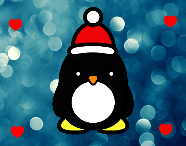 el pinguino navideño