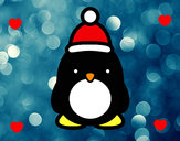 Dibujo Pingüino navideño pintado por miranda3