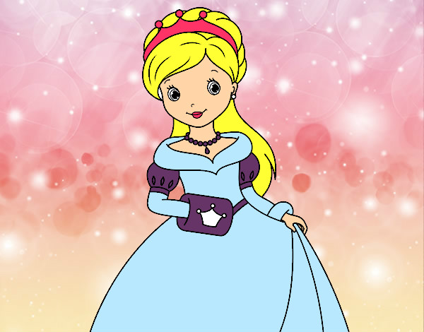Dibujo Princesa de gala pintado por linda01