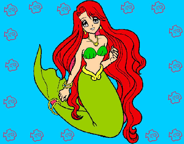 Dibujo Sirenita pintado por CalayMora