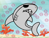Dibujo Tiburón nadando pintado por SinaiV