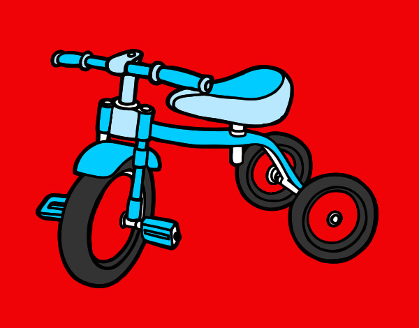 Dibujo Triciclo para niños pintado por VictoriaZr