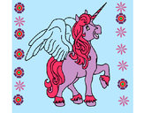 Dibujo Unicornio con alas pintado por emilabbe99